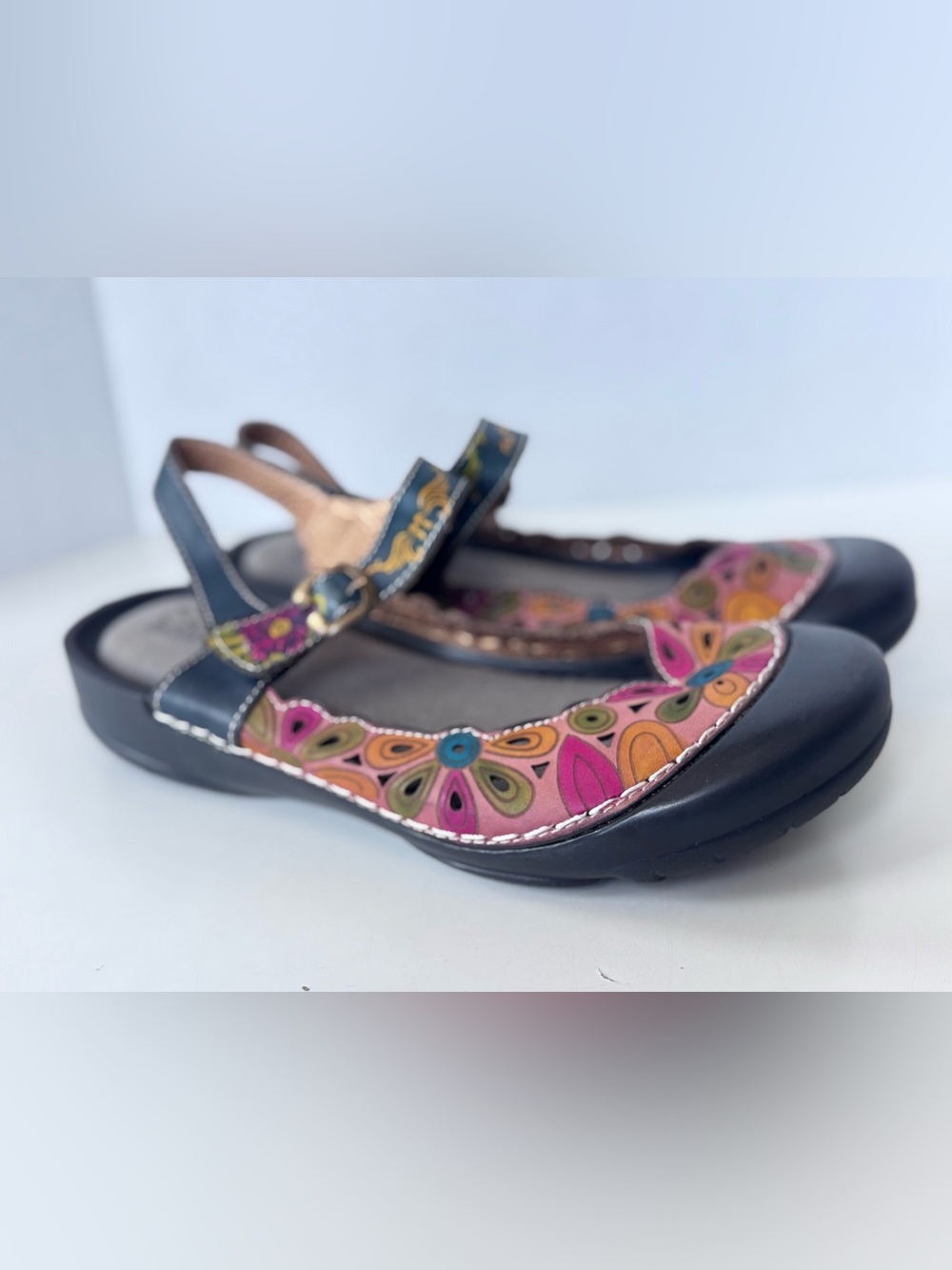 lartiste spring step shoes tonisha floral boho flat sandal shoes Size 41 - Picture 2 of 12